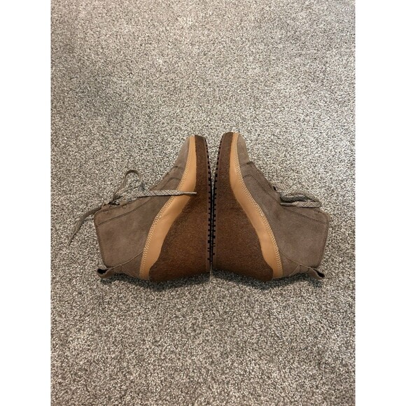 Merrell Tremblant Womens 7.5 Brown Leather Lace Up Wedge minimalist Ankle Boots - Picture 8 of 9